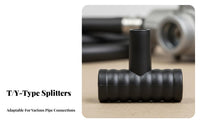 Y-Shaped Pipe Splitter Leak-Secure Design 3 Way T-Connector Leak Secure Triple Water Diverter for Aquarium Hobbyists, Water Feature