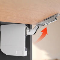 2 Pieces Hydraulic Support Mechanism Adjustable Lift up Hinge with Gentle Close Quiet Hardware for Overhead Storage