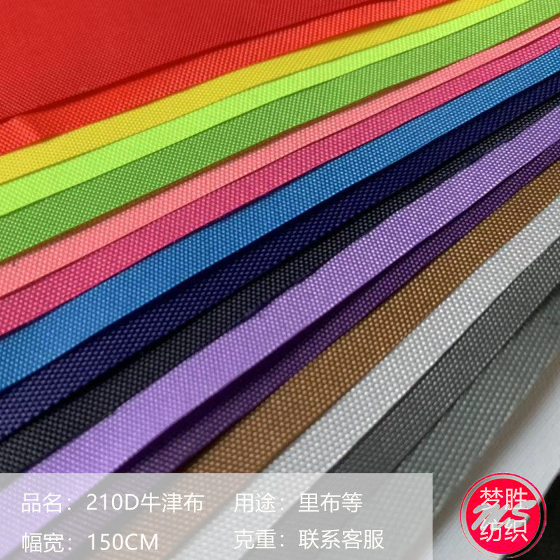 210D Oxford Fabric with PU Coating for Bags and Linings