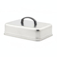 Heat-Resistant Handle Stainless Steel Melting Dome Heavy Duty Rectangular Basting Cover for Chefs, Barbecue