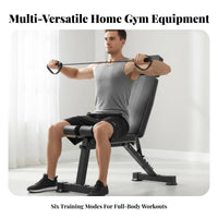 Thick Padded Cushion Adjustable Weight Bench Heavy Duty Incline Decline Flat Bench Stable & Secure Design Fitness Equipment Non-Slip Feet for Home Gym