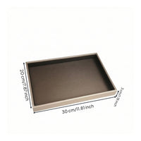 Jewelry Display Tray Brushed Gold Jewelry Organizer Tray Rectangular Open-Top for Jewelers, Retail Showcase