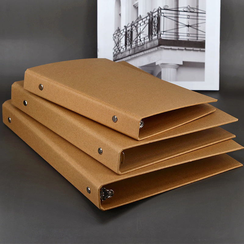 Vintage Kraft Paper Loose-Leaf Notebook Cover A4/A5/B5 for DIY Journals and Planners