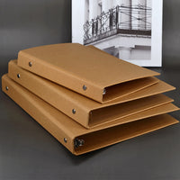 Vintage Kraft Paper Loose-Leaf Notebook Cover A4/A5/B5 for DIY Journals and Planners