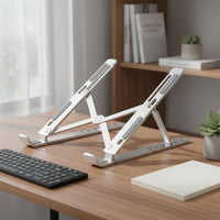 Easy to Keep-Able Adjustable Laptop Stand Lightweight Adjustable Laptop Riser Ergonomic Portable Computer Stand Anti-Slip Pads for Office, Travel, Desk
