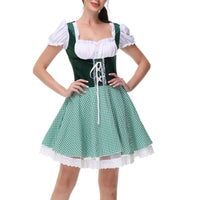 Bavarian Regionn Region N Festival Costume Gingham Pattern German Beer Girl