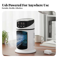 Portable Air Chiller Cools and Humidifies Desktop Air Chiller Multi-Functional Function Desktop Cooling Fan for Students, Office Workers, Dorm Room
