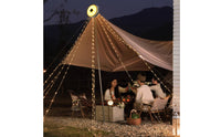 Two-in-Single LED Lantern with String Lights Translucent Solar Camping String Lights