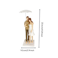 Bride and Groom Statue Resin Abstract Couple Sculpture Romantic Gift Bride Groom Figurine for Shelf