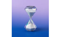 Glass Hourglass Iridescent Faceted Sand Timer Decorative for Office, Minimalists