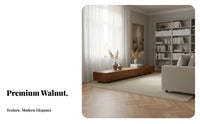 Modern Wooden TV Cabinet Nordic Wooden Design TV Stand with Storage Wide Tabletop Solid Wood Media Cabinet for Bedroom