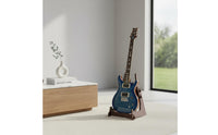 Safeguarding Padding Wooden Electric Guitar Stand Stable Design Wooden Floor Guitar Rack Easy Assembly Portable Triangular Frame Instrument Stand Space-Saving for Guitarists