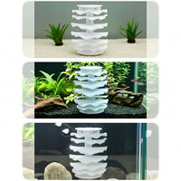 Fish Cave with Suction Cups Wave-Like Aquarium Hiding Ornament White Fish Cave with Suction Cup for Aquarists, Freshwater Aquariums