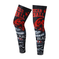 Cycling Leg Sleeves for Running Training Basketball - Non-Slip, Quick-Dry, Elastic Knee Protection with Skull Design