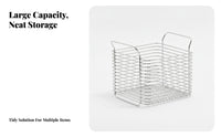 Metal Wire Basket Stackable Wire Basket Carry Handles Handle for Countertop
