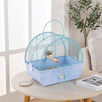 Portable Bird Cage and Travel Carrier with Handle, Parrot Parakeet Standing Perch and Tray, Other Material Portable Cage for Small Pet Outings