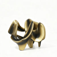 Tabletop Sculpture Lustrous Hollow Sculpture Minimalist for Bookshelf