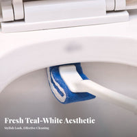 Long Handle Toilet Brush Cleans Under the Rim Long Handle Cleaning Brush Hangable Design Curved Head Toilet Cleaner for Washroom