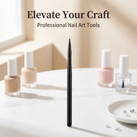 Professional Nail Design Brushes for Manicure and Painting, 14 Piece Set with Long Acrylic Handle, Liner and Detailing Tools for Art Work