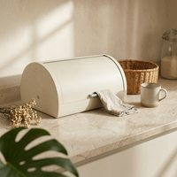 Desktop Storage Box Enclosed Arched Top Storage Box Curved for Entryway, Pantry