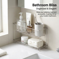 Shelf Organizer for Rectangular Under Cabinet Countertop Use, Racking Storage Shelving Unit for Kitchen Organizers