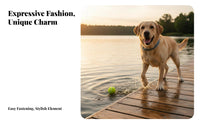 PU Leather Dog Bite-Resistant Printed Pet Resilient for Puppy Owners, Daily Walks, Outdoor Activities, Training