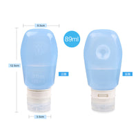 89ml Travel Suction Cup Dispenser Bottle for Skincare, Shampoo, and Lotion - Leak-Proof and Portable