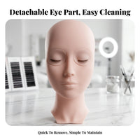 Eyelash Practice Head Smooth Surface Lash Extension Practice Head