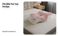 Side Sleeper Friendly Butterfly Shaped Pillow Soft and Comfortable Butterfly Memory Foam Pillow for Adults, Back Sleepers, Sleeping, Bedroom