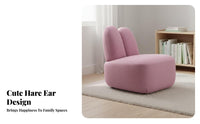 rabbit Ear Backrest rabbitShaped kids' Sofa Cute creature Design Miniature Upholstered Armchair Soft and Comfy children's Furniture Comfortable for Toddlers, Preschoolers, Babies, story Corner, Playroom, Nursery, Kindergarten