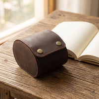 Vintage Watch Storage Box Portable Leather Watch Box Lightweight Organizer Single for Travelers