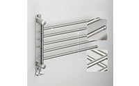 Stainless Steel Swivel Towel Rack Foldable Swing Arm Towel Rack Heavy Duty Easy to Install for Renters, Rv