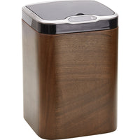 Smart Sensor Trash Can with Lid, Automatic Opening Wooden Waste Bin for Home