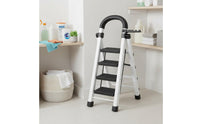 Household Folding Ladder Foldable Folding Stepladder Heavy Duty Portable Step Ladder for Kitchen, Garage, Warehouse