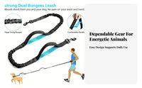 Zipper Closure Handsunrestricted Dog Leash Elastic Reflective Waist Bag Leash Snap-on Pet Accessory for Joggers, Jogging