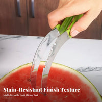 Watermelon Slicing Tool Tool Versatile Stainless Steel Watermelon Easy to Use Stainless Steel Melon Corer for Parties, Picnics, Summer Gatherings
