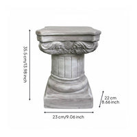 European Style Flower Pot Base Ornate Carvings Garden Plinth Versatile Outdoor Furnishing for Gardeners, Courtyard