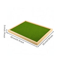 Wooden Base with Grass Wood Miniature Display Base Layered Wooden Scenery Tray for Hobbyists