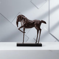 Geometric Horse Statue Easy to Clean Faceted Horse Sculpture Gift Idea