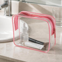 Transparent PVC Cosmetic Bag Waterproof Travel Toiletry Organizer with Zipper