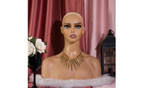 PVC Material Mannequin Head Bust Life-Like Display Head Bust Realistic Face Sturdy for Salon Stylists, Photo Shoots