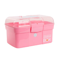 Portable Transparent Plastic Storage Box with Handle for Medicine or Cosmetics