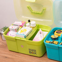 Portable Transparent Plastic Storage Box with Handle for Medicine or Cosmetics
