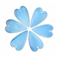 Bulk Pack Heart Shaped Stone Charm DIY Friendly Heart Shaped Stone Pendants Polished Finish Craft Components for Couples