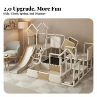 Young Child Climbing Frame Develops Motor Skills Indoor Climbing Playset Multi-Functional Modular Young Child Activity Center for Preschoolers