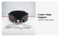 Padded Support Belt Hook-and-Loop Weightlifting Belt Metal D-Rings Sports Gear Reinforced Stitching for Weightlifters, Gym Users
