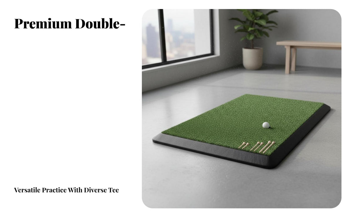 Non-Slip Rubber Base Golf Hitting Mat Long-Lasting Construction Portable Swing Mat Tear-Resistant for Golfers, Beginners, Indoor, Outdoor