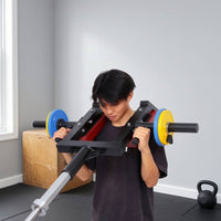 Hack Squat Push Rack Stable Weightlifting Station Frame with Shoulder Pads Multifunctional Fitness Equipment for Home Gym