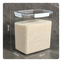 Moisture-Proof Stackable Grain Container Large Capacity Stackable Dry Food Canister Locking Lids for Countertop