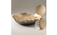 Shallow Fruit Tray Hammered Tray with Scalloped Rim Irregular Bowl with Scalloped Edge Rustic for Tabletop